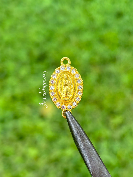 Virgen Mary gold bracelet connector