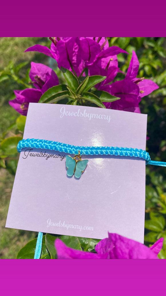 Blue butterfly bracelet