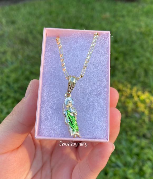 Green San Judas necklace