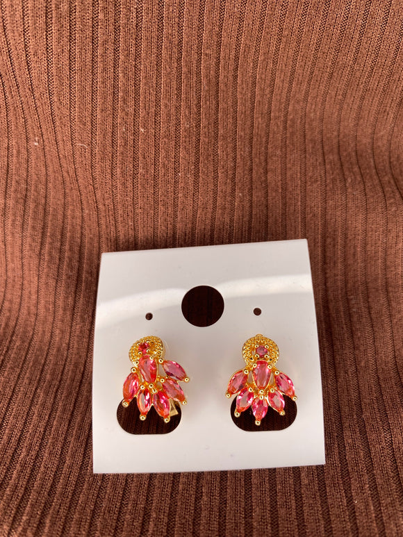 Pink huggie earrings
