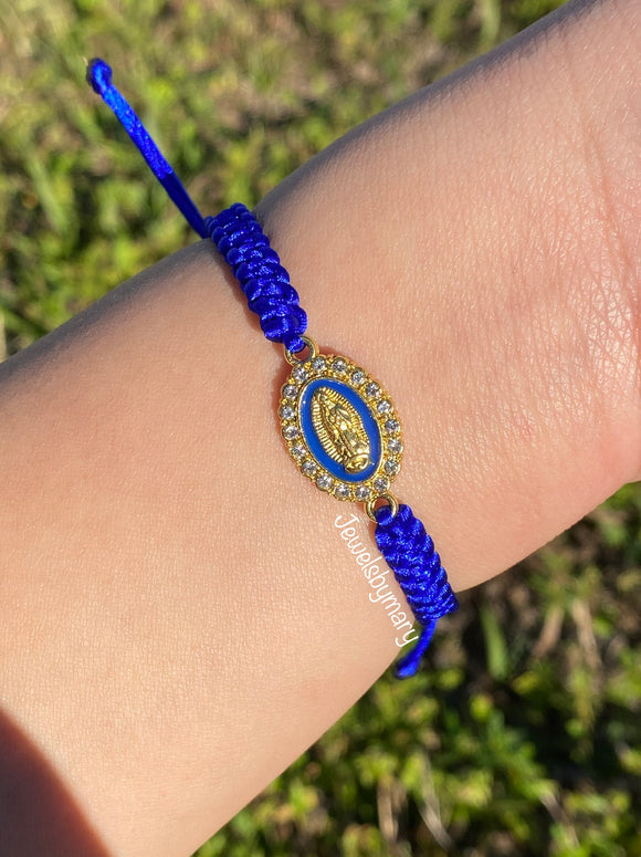 Royal blue virgencita bracelet