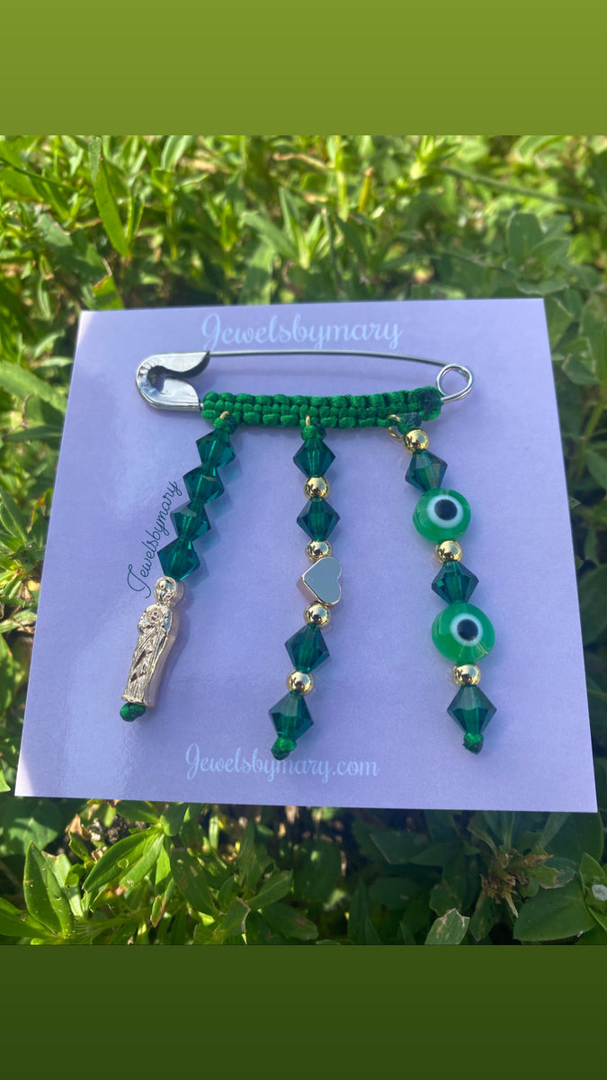 San Judas pregnancy brooch Jewels by Mary, LLC