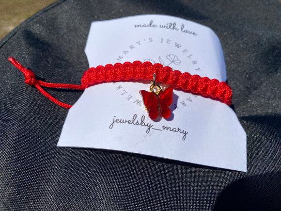 Red butterfly bracelet