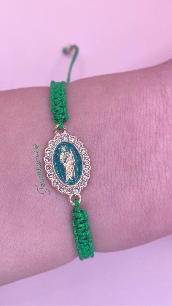 Green San Judas bracelet