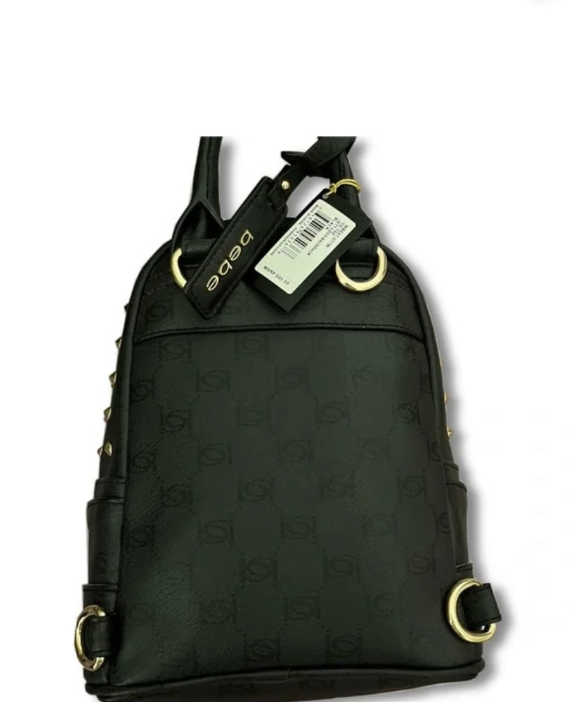 Stud black backpack