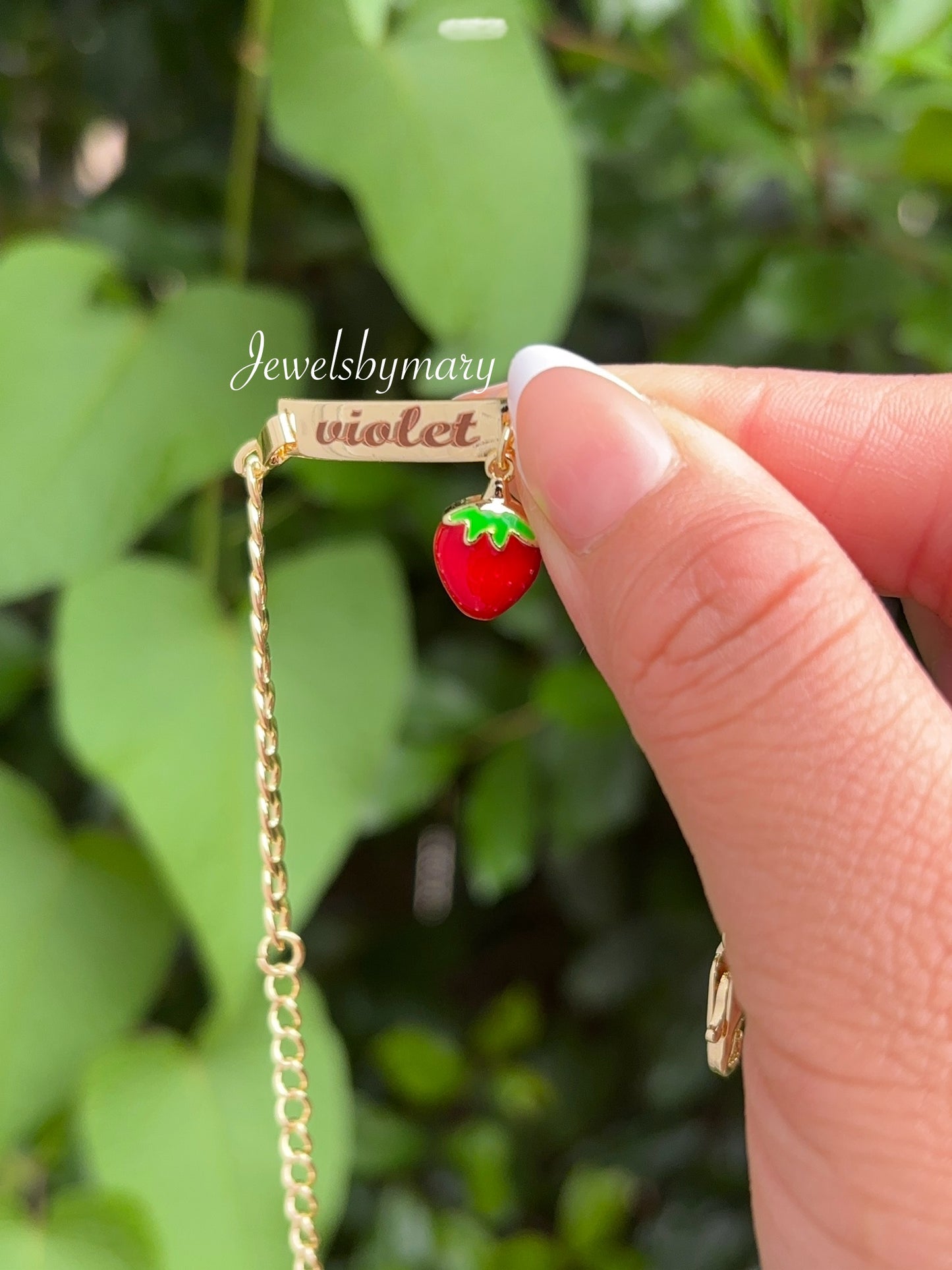 Fresita custom baby bracelet