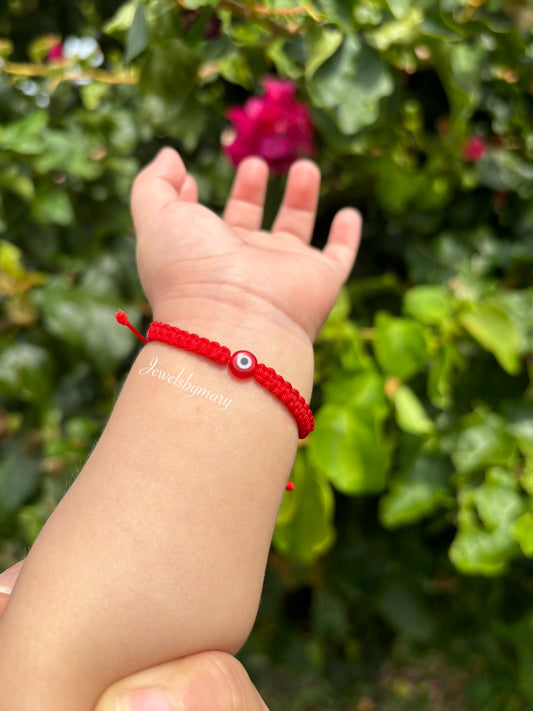 Red evil eye baby bracelet