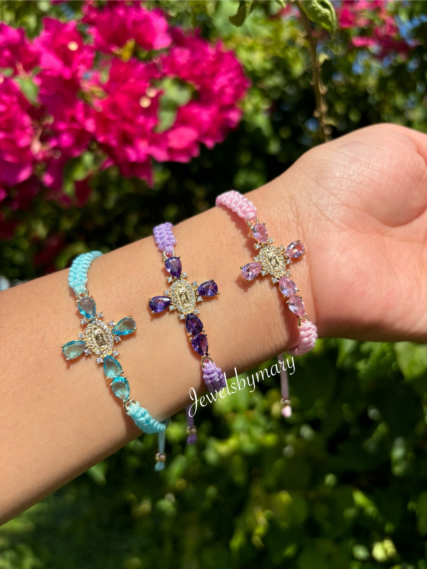 Cross virgencita bracelet