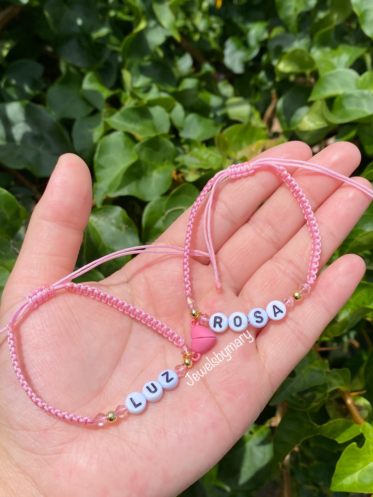 Custom name heart set