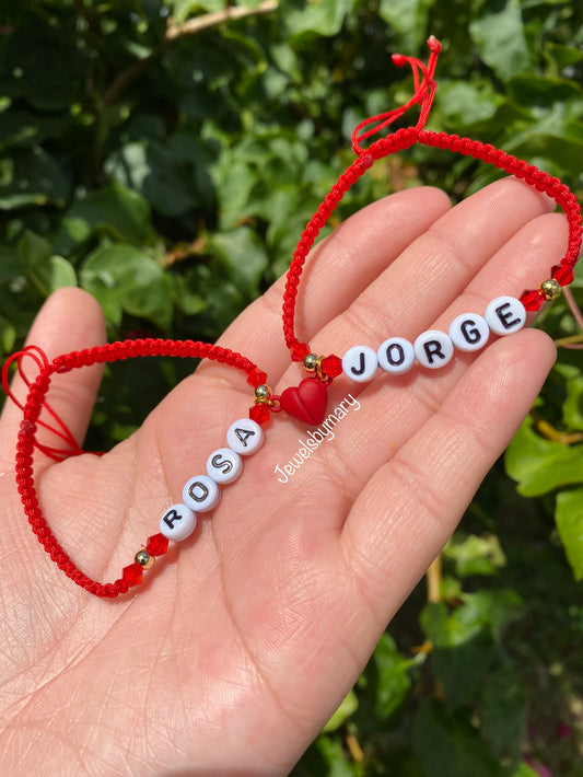 Custom name heart set