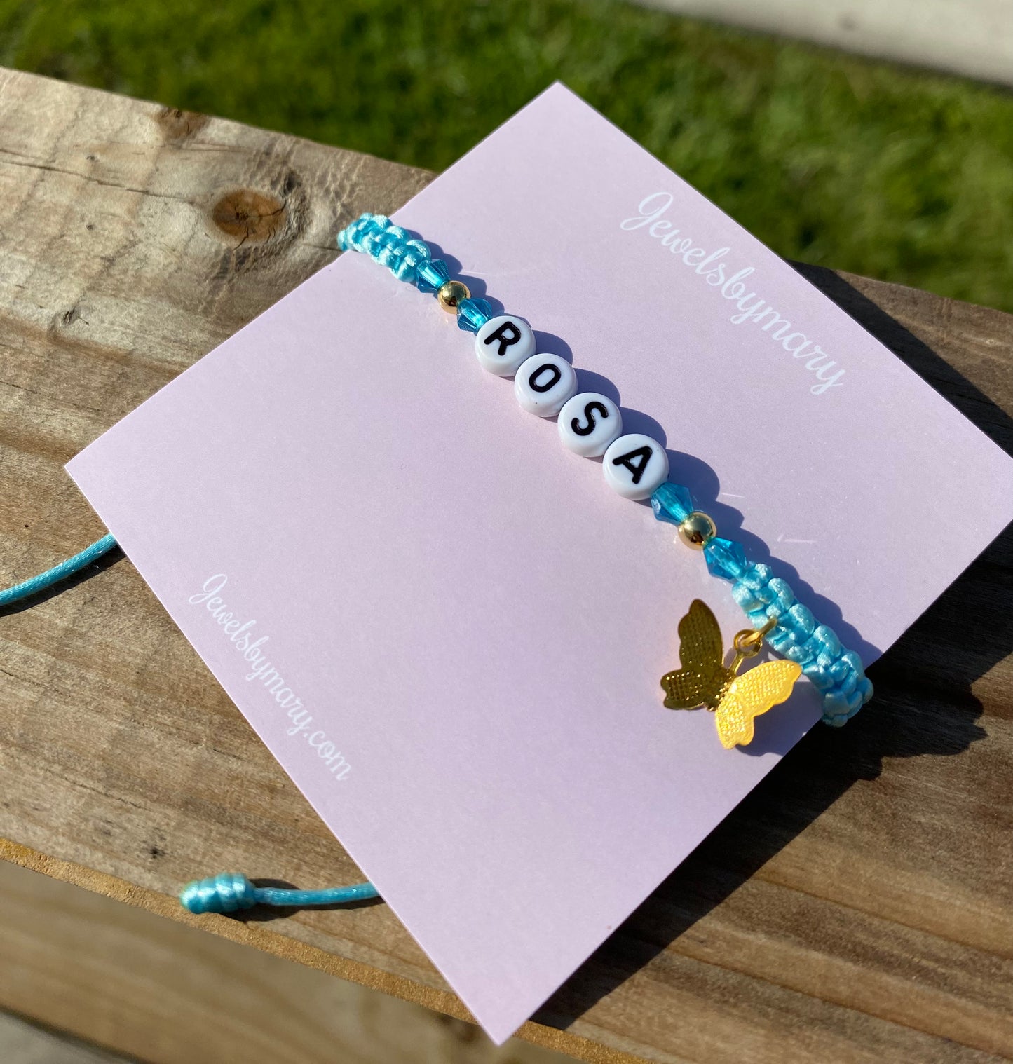 Custom name butterfly bracelet