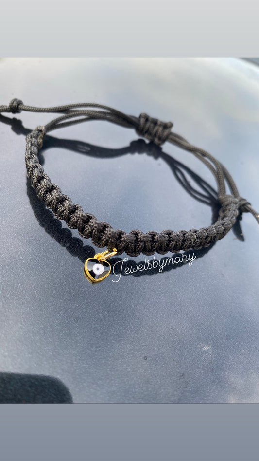 Black evil eye bracelet