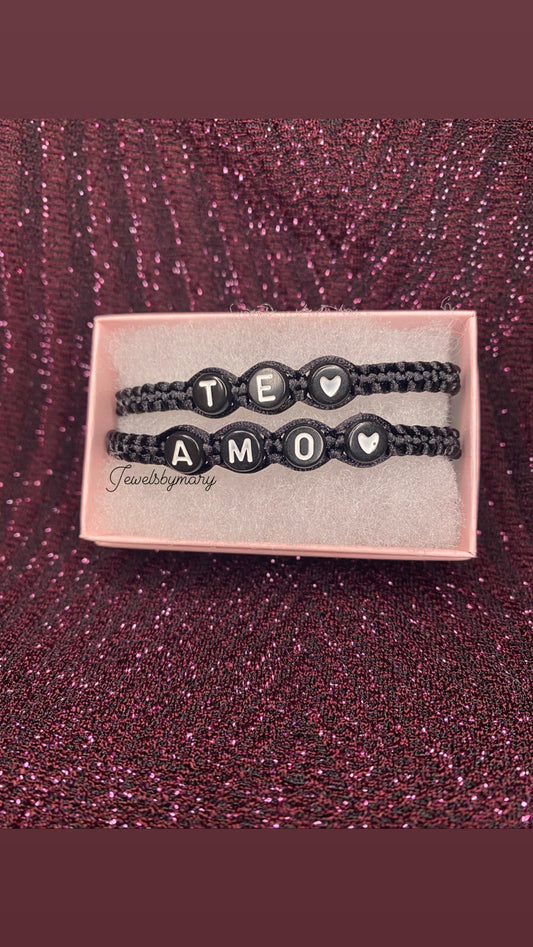 Te amo couples bracelet