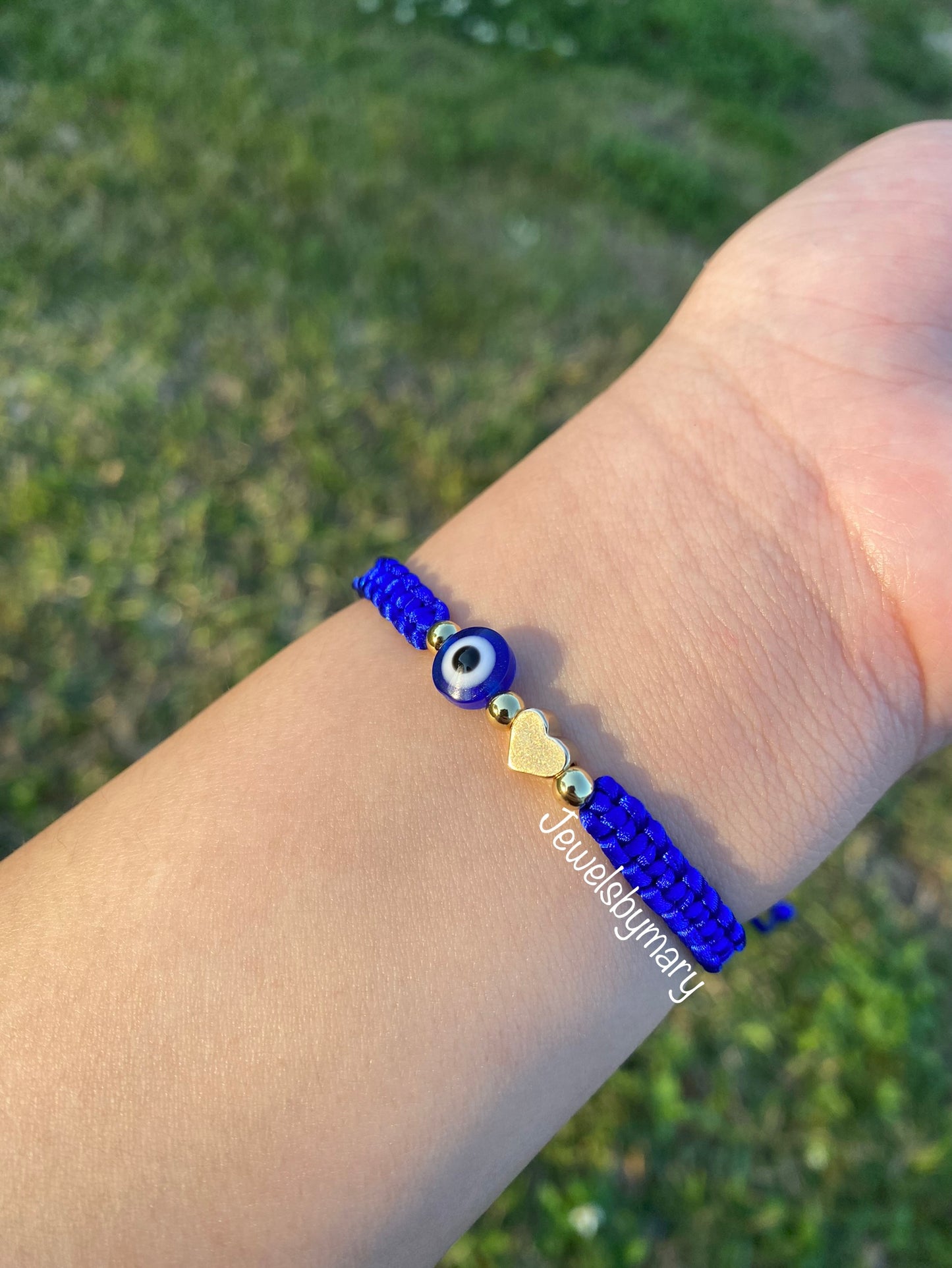 Heart evil eye bracelet