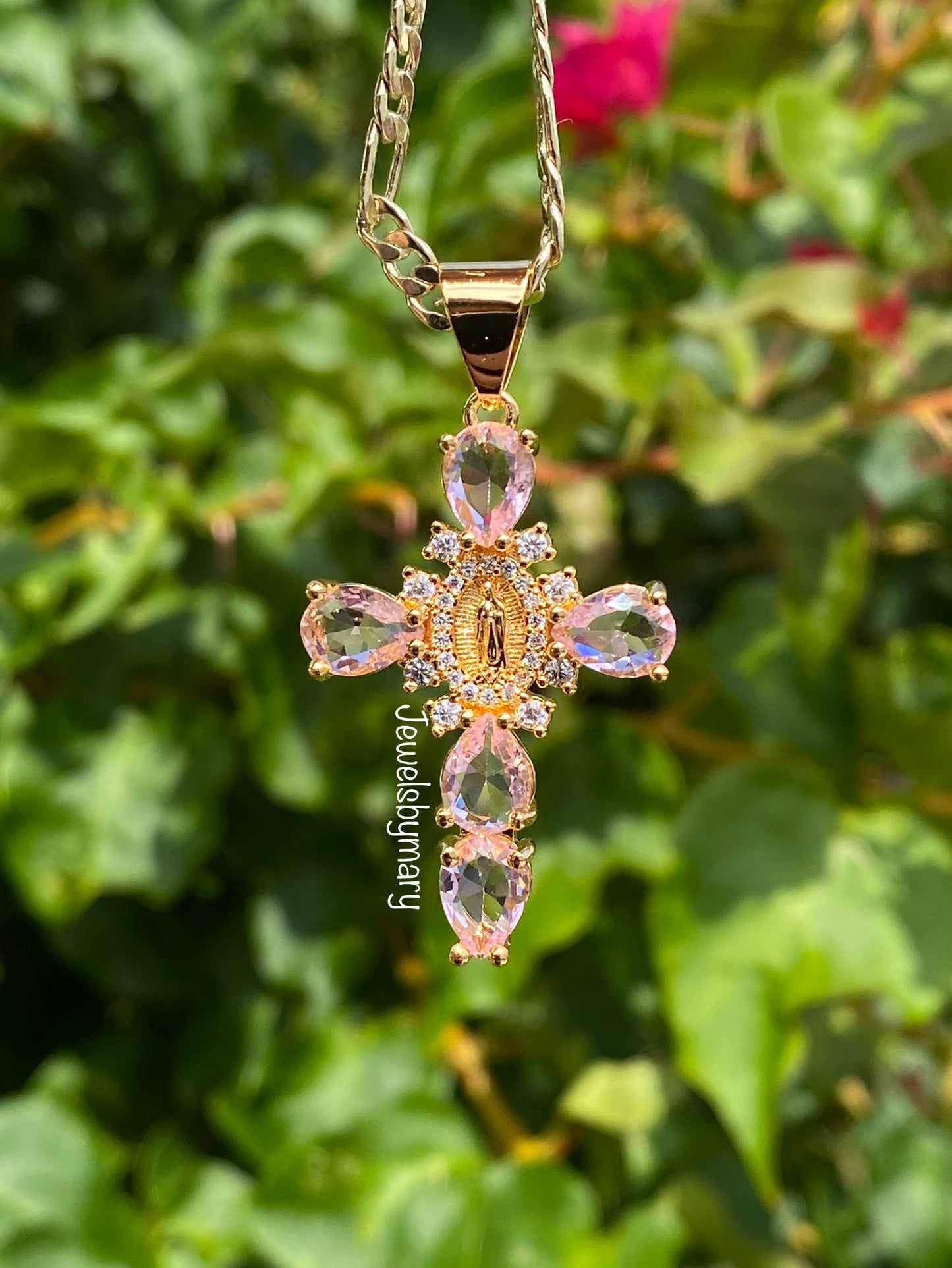 Virgen cross necklace