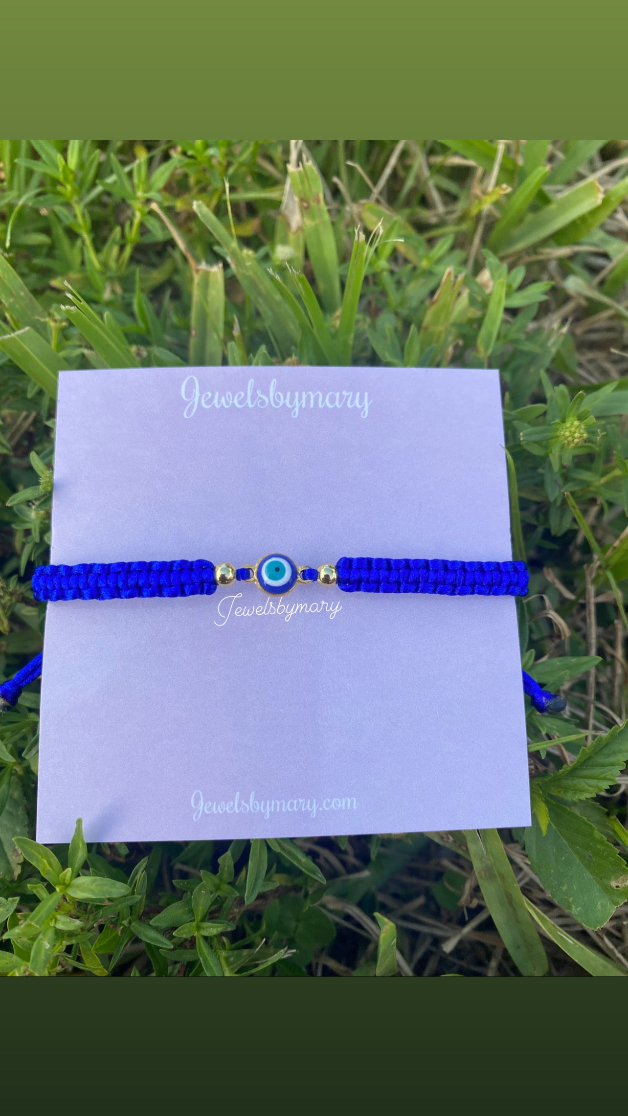 Blue evil eye bracelet