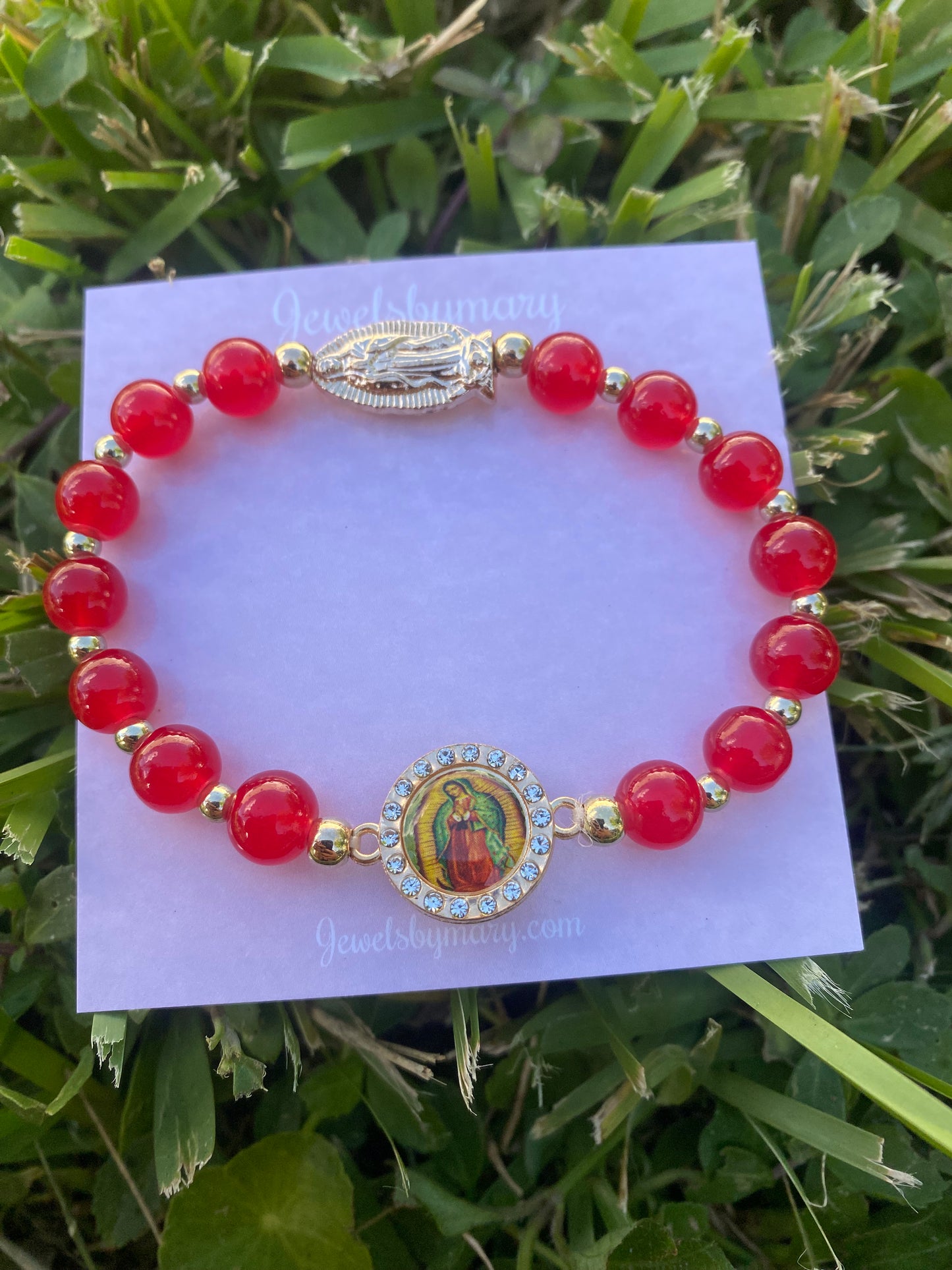 Red virgencita bracelet