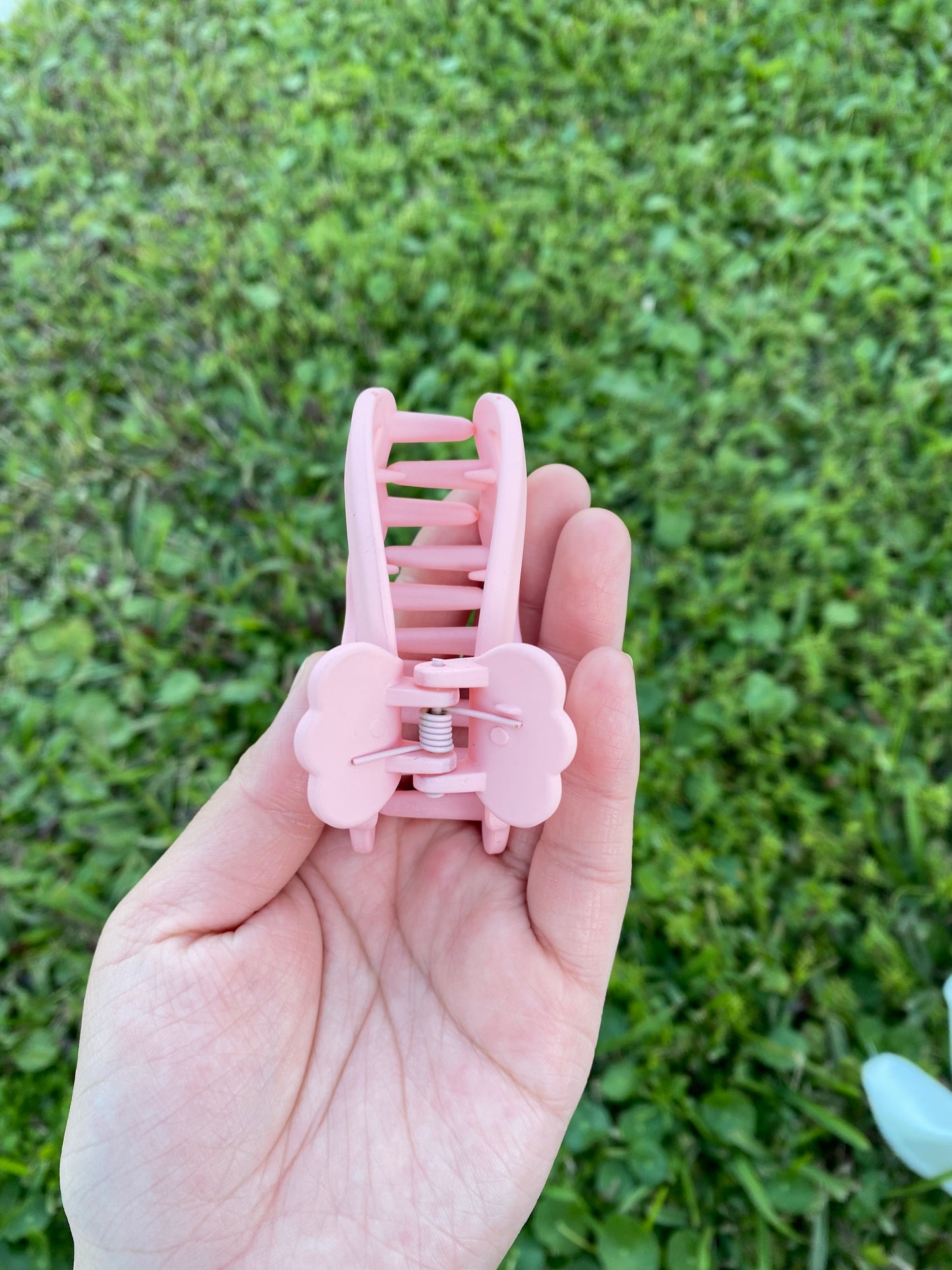 Pink butterfly hair clip