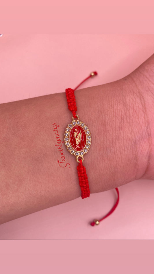 Red San Judas bracelet