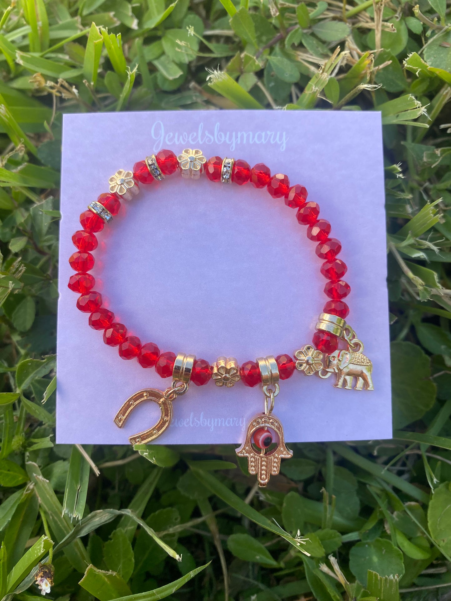 Red charm bracelet