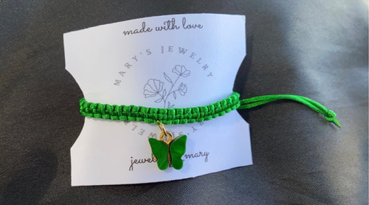 Green butterfly bracelet