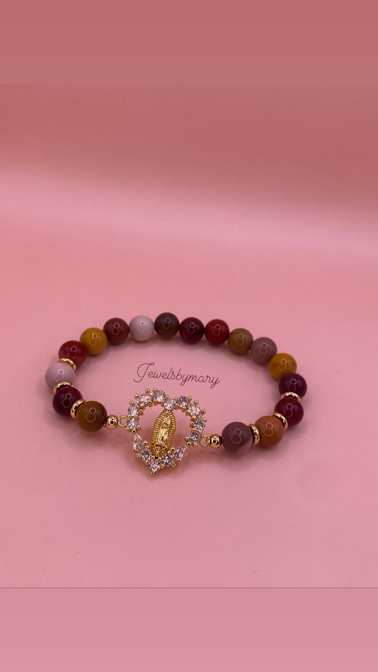 Heart virgencita bracelet