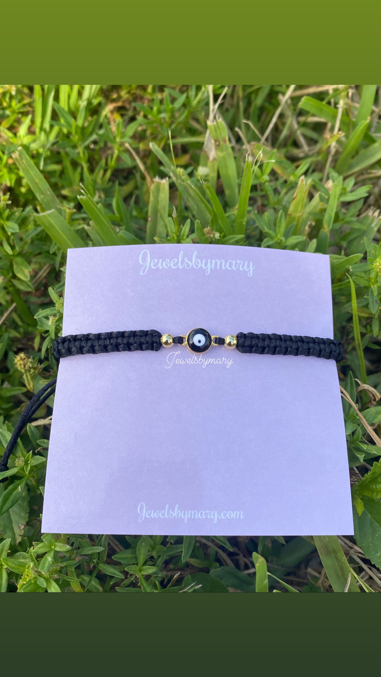 Black evil eye bracelet